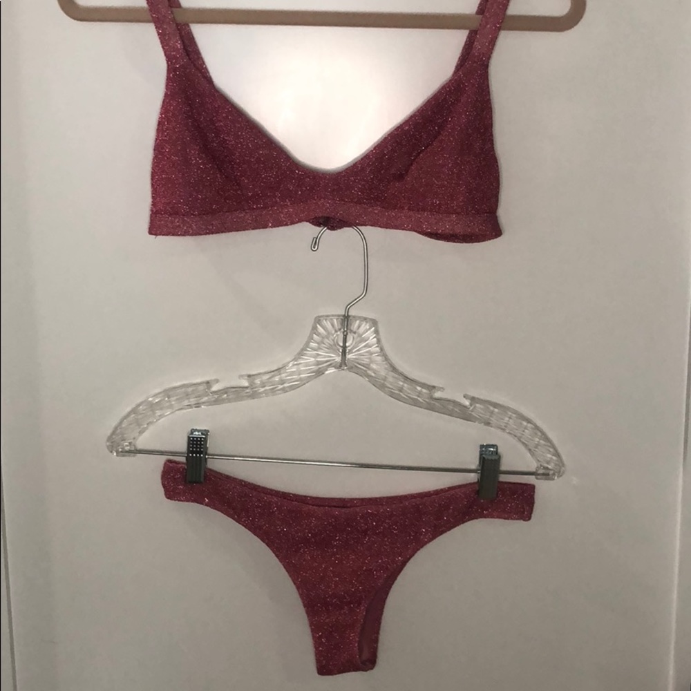 pink glitter bikini